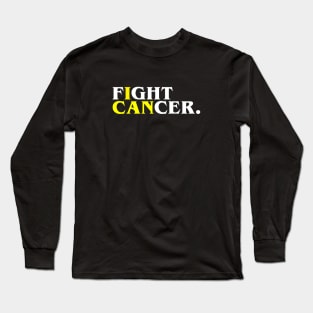 Fight Cancer (I Can), Yellow T-Shirt Long Sleeve T-Shirt